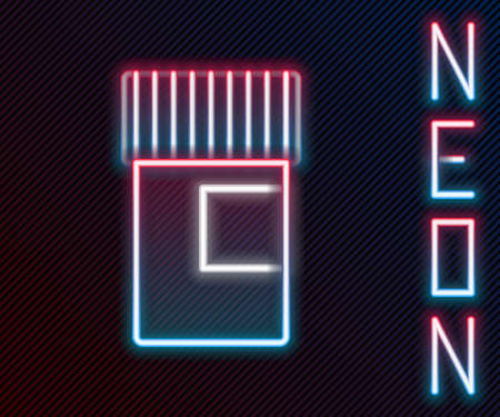 Glowing neon line Medicine bottle icon isolated on black background. Bottle pill sign. Pharmacy design. Colorful outline concept. Vector Illustrationのイラスト素材