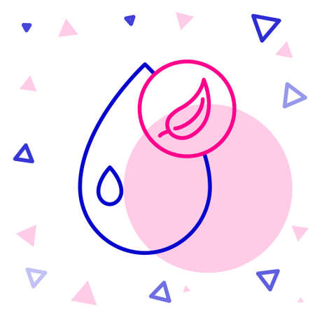 Line Bio fuel icon isolated on white background. Eco bio. Green environment and recycle. Colorful outline concept. Vector Illustrationのイラスト素材