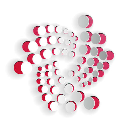Paper cut Cryptocurrency coin IOTA MIOTA icon isolated on white background. Digital currency. Altcoin symbol. Blockchain based secure crypto currency. Paper art style. Vectorのイラスト素材