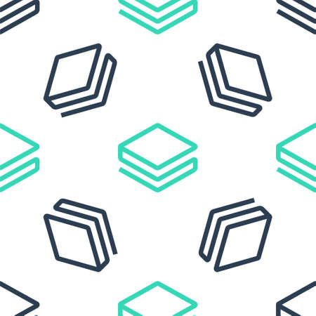 Green Cryptocurrency coin Stratis STRAT icon isolated seamless pattern on white background. Physical bit coin. Digital currency. Blockchain based secure crypto currency. Vectorのイラスト素材