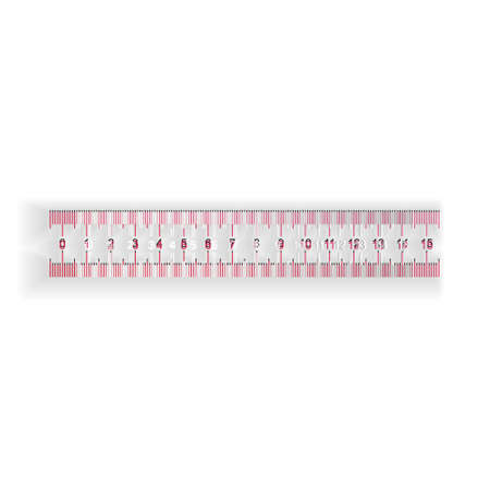 Paper cut Ruler icon isolated on white background. Straightedge symbol. Paper art style. Vectorのイラスト素材