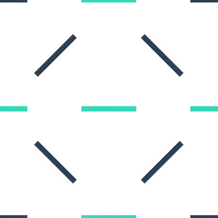 Green Ruler icon isolated seamless pattern on white background. Straightedge symbol. Vectorのイラスト素材