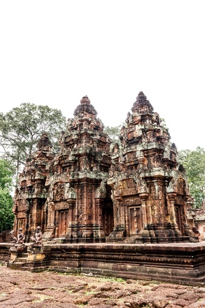 Ancient art, including magnificent castles. Created by Jayavarthon on 900 years ago is now a tourist attraction. And heritage of the world. In Cambodia.の写真素材