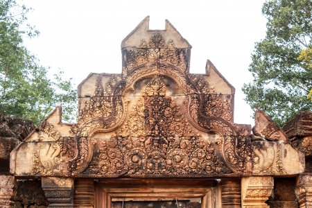 Ancient art, including magnificent castles  Created by Jayavarthon on 900 years ago is now a tourist attraction  And heritage of the world  In Cambodia の写真素材