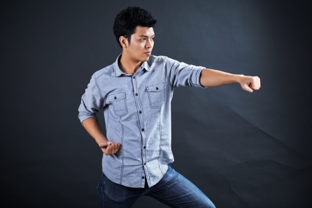 Style of fighting in the studioの写真素材