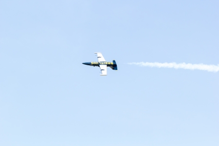 BANGKOK - MARCH 23:"Breitling Jet Team Under The Royal Sky" Breitling Team and Rayal Thai Air Force Air Show at Donmueang Bangkok Thailand  in March 23, 2013 のeditorial素材