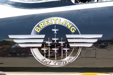 BANGKOK - MARCH 23:"Breitling Jet Team Under The Royal Sky" Breitling Team and Rayal Thai Air Force Air Show at Donmueang Bangkok Thailand  in March 23, 2013 のeditorial素材