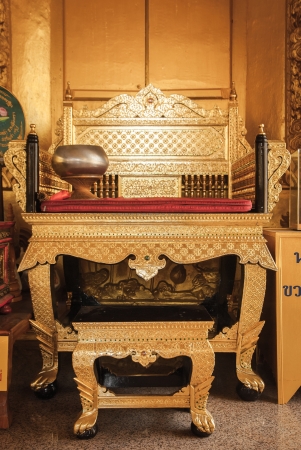 Platform seat for monk , Tample in Thailandのeditorial素材