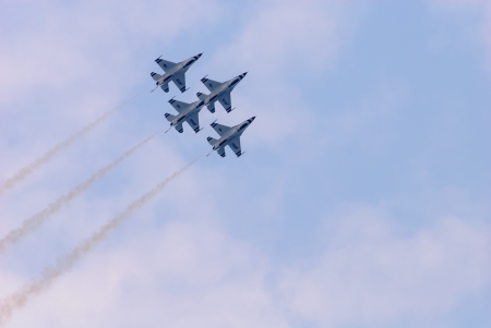 Bangkok, Thailand - October 9, 2009: United States Air Force Thunderbirds official military...