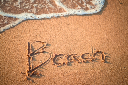 Writing Beach on the Beach in Thailand