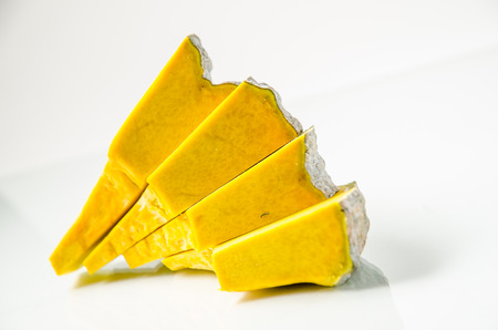 Pumpkin isolated on whiteの写真素材