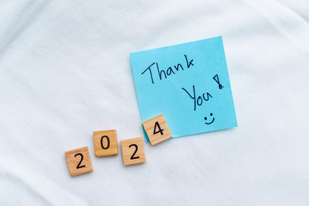 Business appreciation event for 2024 office environment gratitude notes cozy atmosphere close-up...