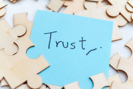 Building trust in business relationships understanding the role of trust in corporate environments office conceptual focusの写真素材