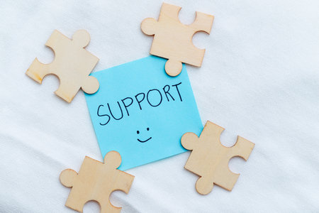 Support strategies for business growth office environment visual content collaborative mindset...