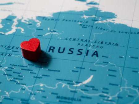 Romantic awareness love for russia's cultural significance on the global mapの写真素材
