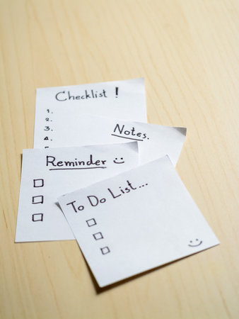 Organized strategies for productivity at home checklist notes and to-do lists