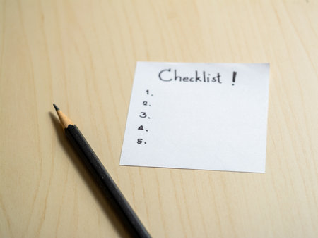 Organizing your life essential checklist for productivity at home desk setup action planの写真素材