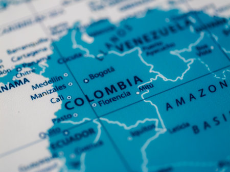 South america travel guide exploring colombia's geography and educational insightsの写真素材