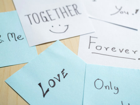 Love notes collection home paper crafts cozy environment close-up emotions and connections