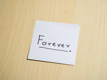 Meaningful message desk note indoor close-up inspiration for everyday life