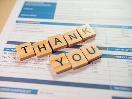 Cultivating gratitude in business thank you notes and professional financial practicesの写真素材