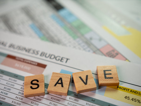 Strategic business budgeting save money with effective planning in the office environmentの写真素材