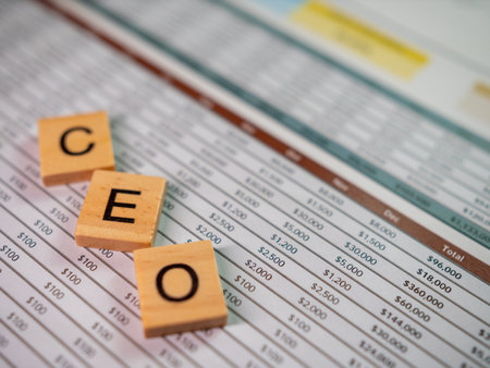 Business planning insights ceo focus financial overview in office environment