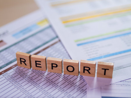 Explore the essentials of business reporting through detailed documents and data analysis.の写真素材