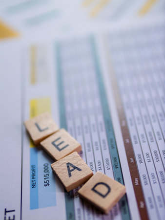 A detailed financial report showcasing business lead analysis to drive strategic decisions.の写真素材
