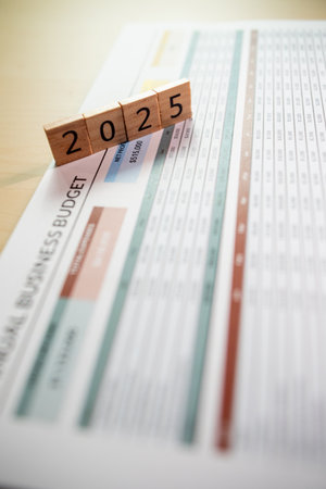 2025 business budget planning strategic financial document for office environment