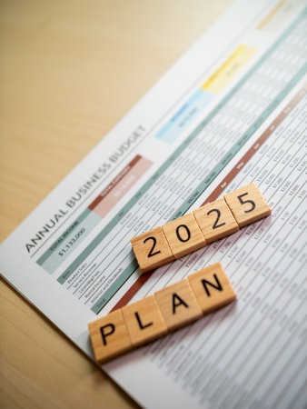 Strategic business planning for 2025 annual budget insights and future goalsの写真素材