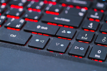 Explore the intricate design and features of a high-tech gaming keyboard.