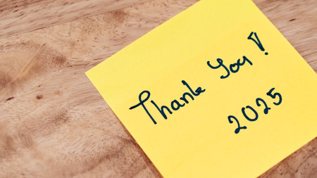 A heartfelt thank you note reflecting appreciation and looking ahead to 2025.