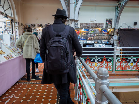 London. UK. 12.05.2020. A interior view of a market hall in Camden Market.のeditorial素材