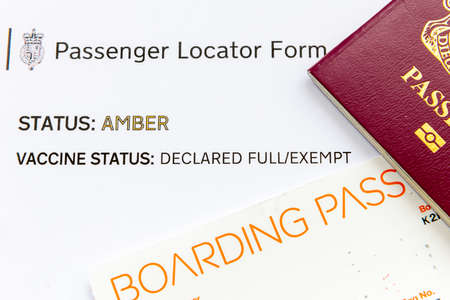 Passport, boarding pass and passenger locator form. Some of the documents required for international...