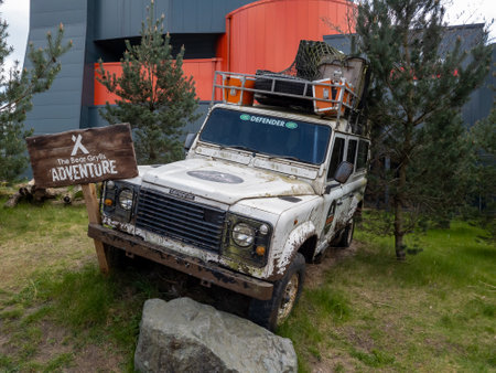 Birmingham. UK-04.26.2022. Exterior view of the Bear Grylls Adventure tourist attraction by the National Exhibition Centre offering survival skills in wilderness adventures.のeditorial素材