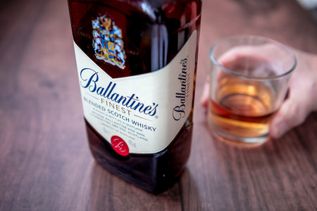 London. UK- 12.31.2022. A bottle of Ballantine's Scotch Whisky.のeditorial素材