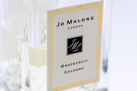London. UK- 03.01.2023. Close up of a bottle of  Jo Malone London perfume, a brand owned by Estee...