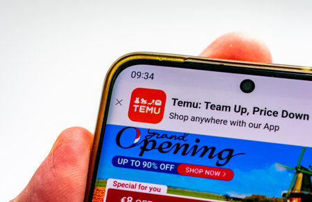 London. UK-04.28.2023. The name sign, logo and page of the newly launched online general retailer...