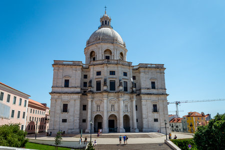 Lisbon. Portugal- 07.09.2023. The National Pantheon or Santa Engracia Church. The burial place of Portuguese presidents and cultural icons.のeditorial素材