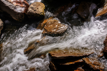 Stream of flowing waterの写真素材