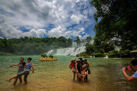Detian transnational waterfallのeditorial素材