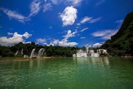 Waterfall at Daxin, Guangxiのeditorial素材
