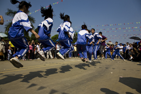 Rope jumping competitionのeditorial素材