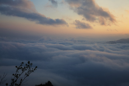 Terrace of clouds in Samaritan の写真素材