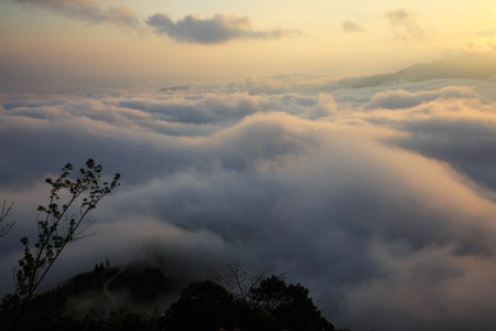 Terrace of clouds in Samaritan の写真素材