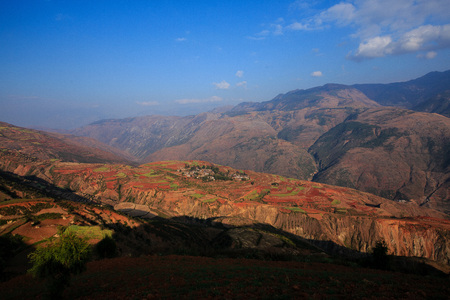 Dongchuan Red Land at Yunnan provinceの写真素材