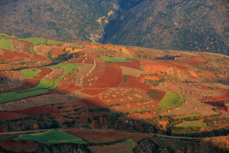 Dongchuan Red Land at Yunnan provinceの写真素材