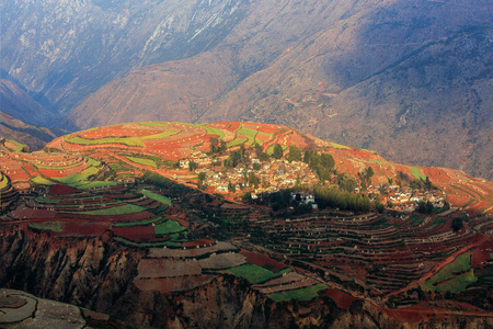 Dongchuan Red Land at Yunnan provinceの写真素材