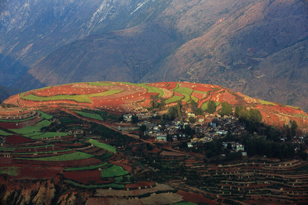 Dongchuan Red Land at Yunnan provinceの写真素材